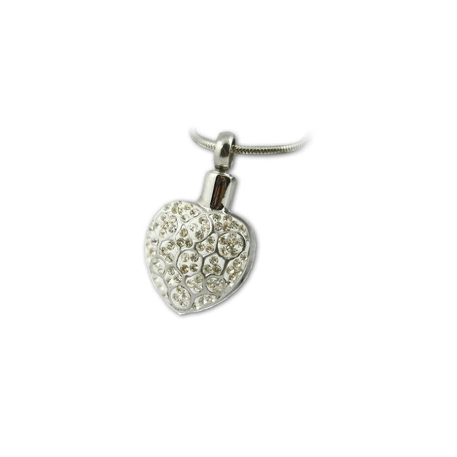 Crystal Heart Pendant - Memorial Jewelry
