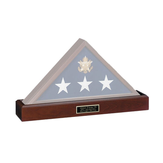 The Fallen - Flag Case Pedestal - Cherry