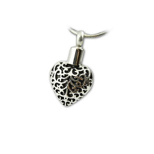 Filigree Heart - Memorial Jewelry