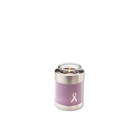 Metal Tealight Token - Awareness Pink