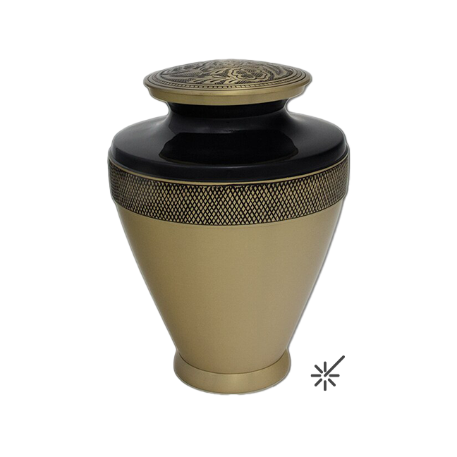 Engraved Two Tone Urn