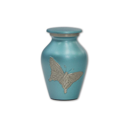 Blue With Silver Butterfly - Keepsake