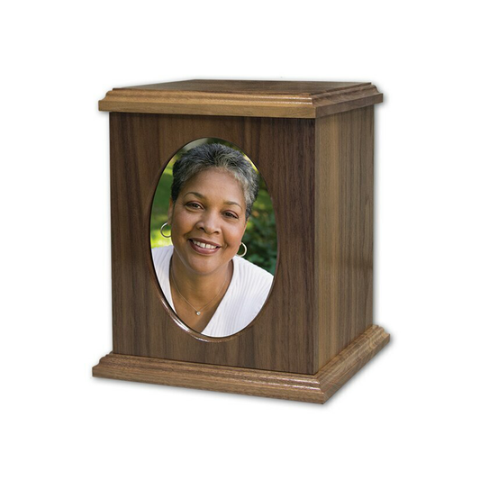 Natural Walnut Photo Urn